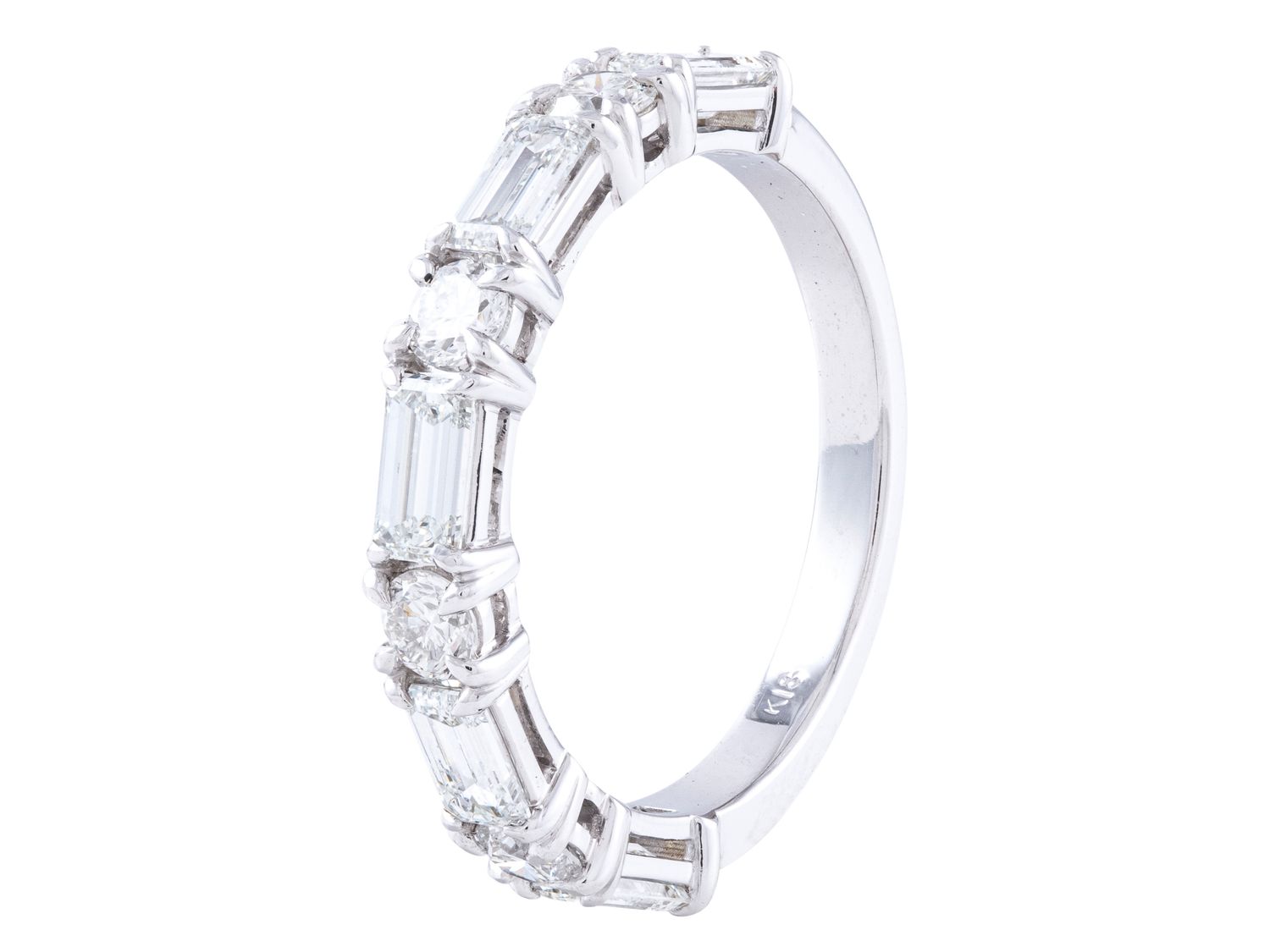 Diamond Band - 18 KT White Gold