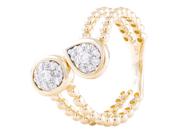 Diamond Ring - 14 KT Yellow Gold