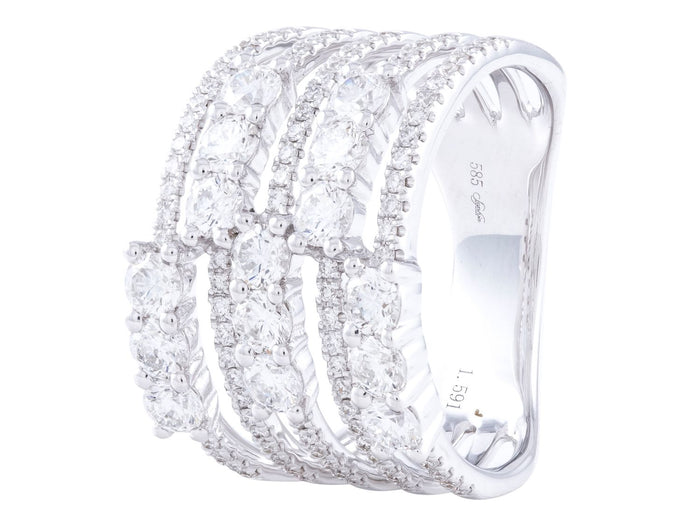 Diamond Ring - 14 KT White Gold