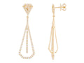 Diamond Earrings - 18 KT Yellow Gold
