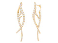 Diamond Earrings - 18 KT Yellow Gold