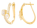 Diamond Earrings - 18 KT Yellow Gold