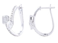 Diamond Earrings - 18 KT White Gold
