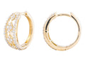 Diamond Earrings - 14 KT Yellow Gold