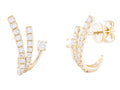 Diamond Earrings - 14 KT Yellow Gold