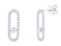 Diamond Earrings - 18 KT White Gold