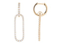 Diamond Earrings - 14 KT Yellow Gold