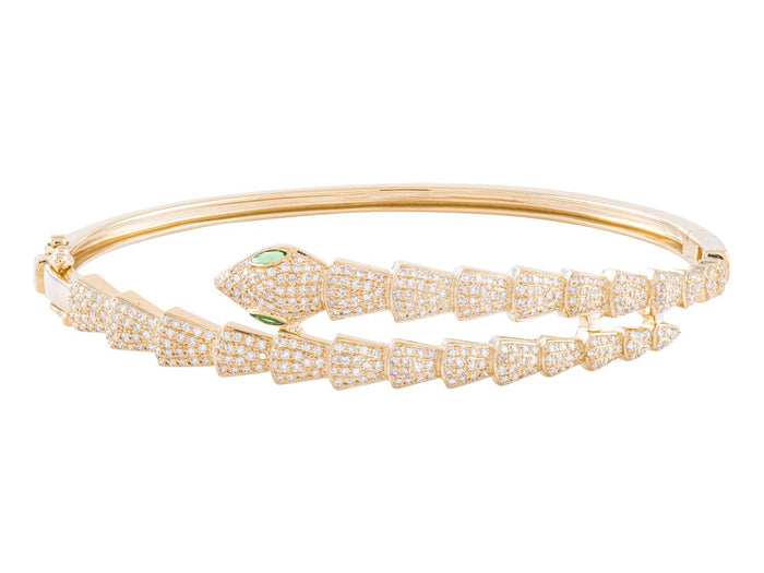 Diamond Bangle - 14 KT Yellow Gold