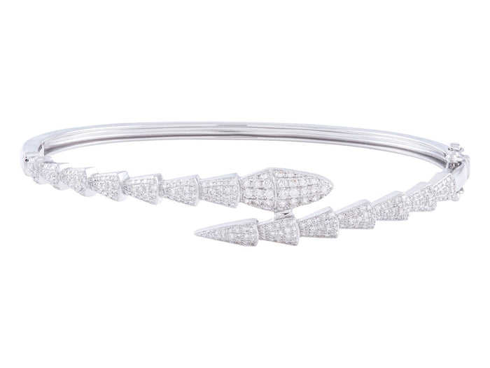 Diamond Bangle - 14 KT White Gold