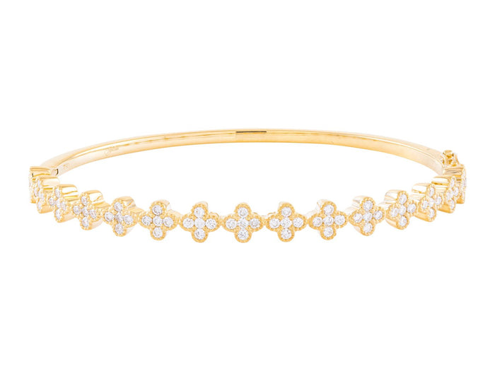 Diamond Bangle - 18 KT Yellow Gold
