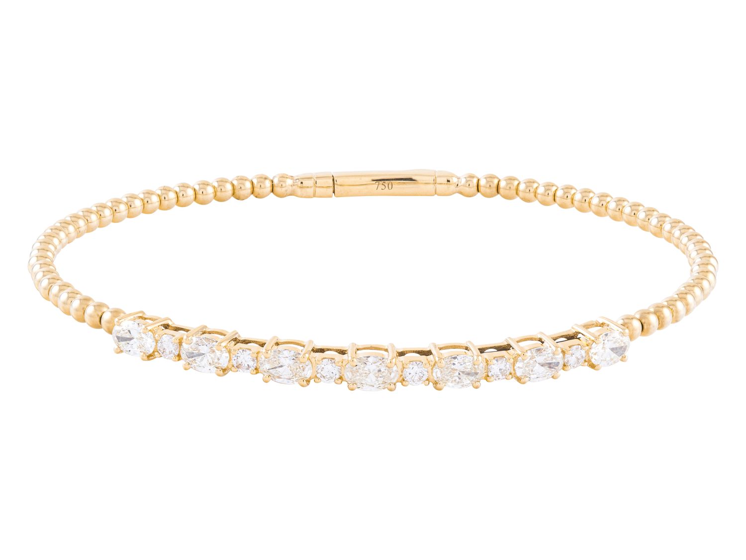 Diamond Bangle - 18 KT Yellow Gold