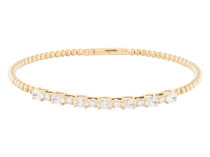 Diamond Bangle - 18 KT Yellow Gold