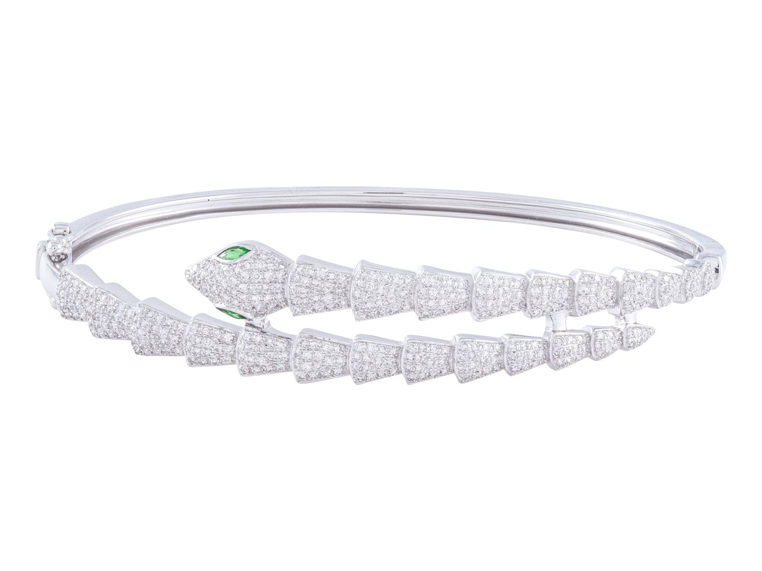 Diamond Bangle - 14 KT White Gold