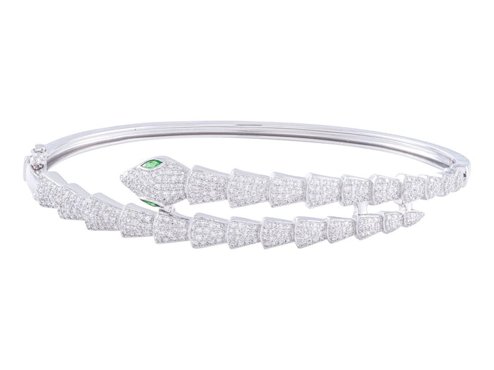 Diamond Bangle - 14 KT White Gold