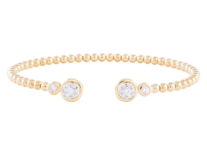 Diamond Bangle - 14 KT Yellow Gold