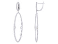 Diamond Earrings - 14 KT White Gold