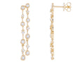 Diamond Earrings - 14 KT Yellow Gold