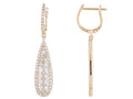 Diamond Earrings - 14 KT Yellow Gold