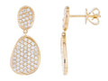 Diamond Earrings - 14 KT Yellow Gold