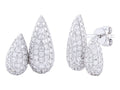 Diamond Earrings - 14 KT White Gold
