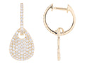 Diamond Earrings - 14 KT Yellow Gold