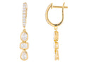 Diamond Earrings - 18 KT Yellow Gold