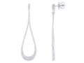 Diamond Earrings - 18 KT White Gold