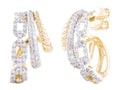 Diamond Earrings - 14 KT Yellow Gold