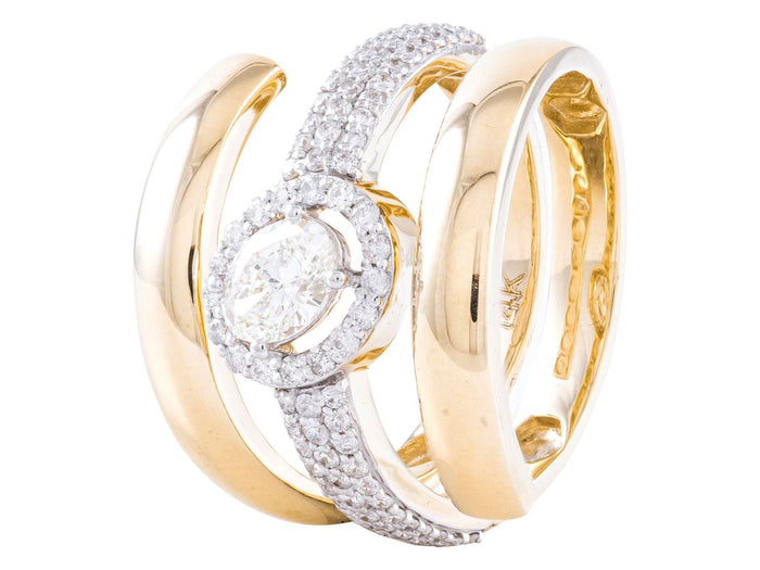 Diamond Ring - 14 KT Yellow Gold
