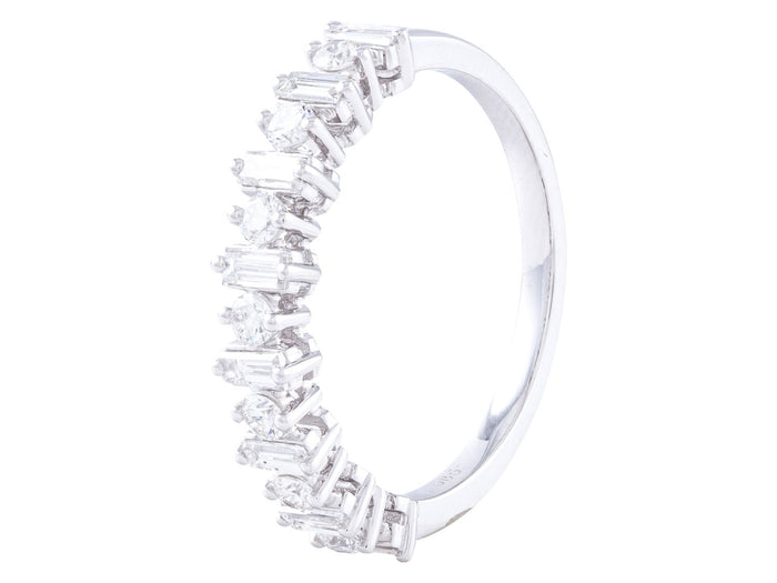 Diamond Band - 14 KT White Gold