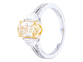 Diamond Ring - 18 KT White and Yellow Gold
