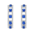 Blue Sapphire Hoops