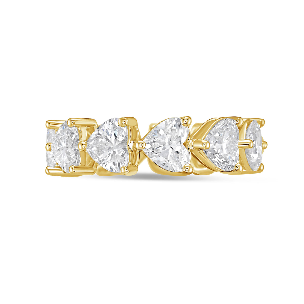 Lab-Grown Heart Diamond Eternity Band
