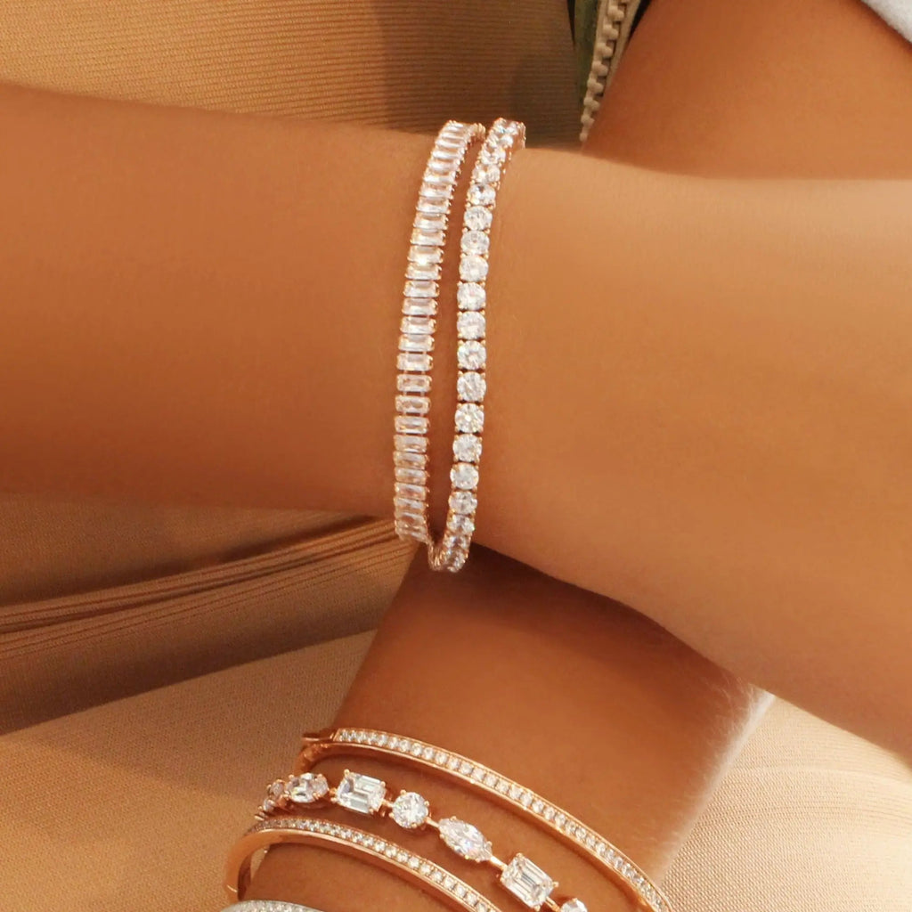 5 Carat Baguette Bolo Bracelet by Kathy Hilton