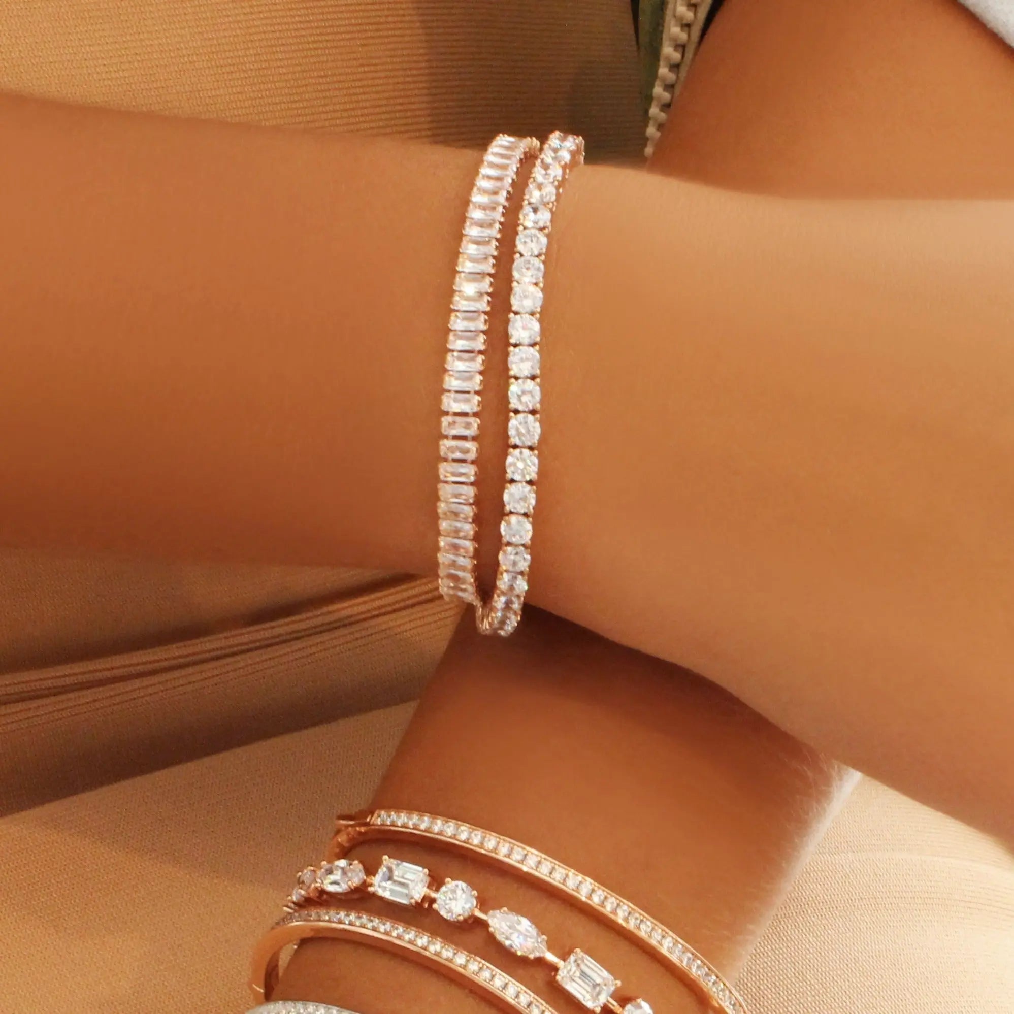 5 Carat Baguette Bolo Bracelet by Kathy Hilton