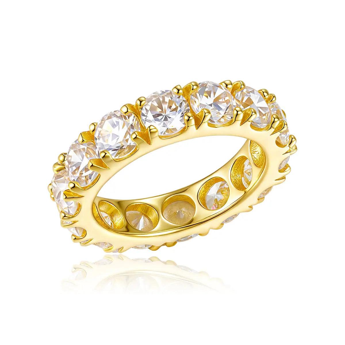 5 Carat Eternity Ring in Gold Vermeil