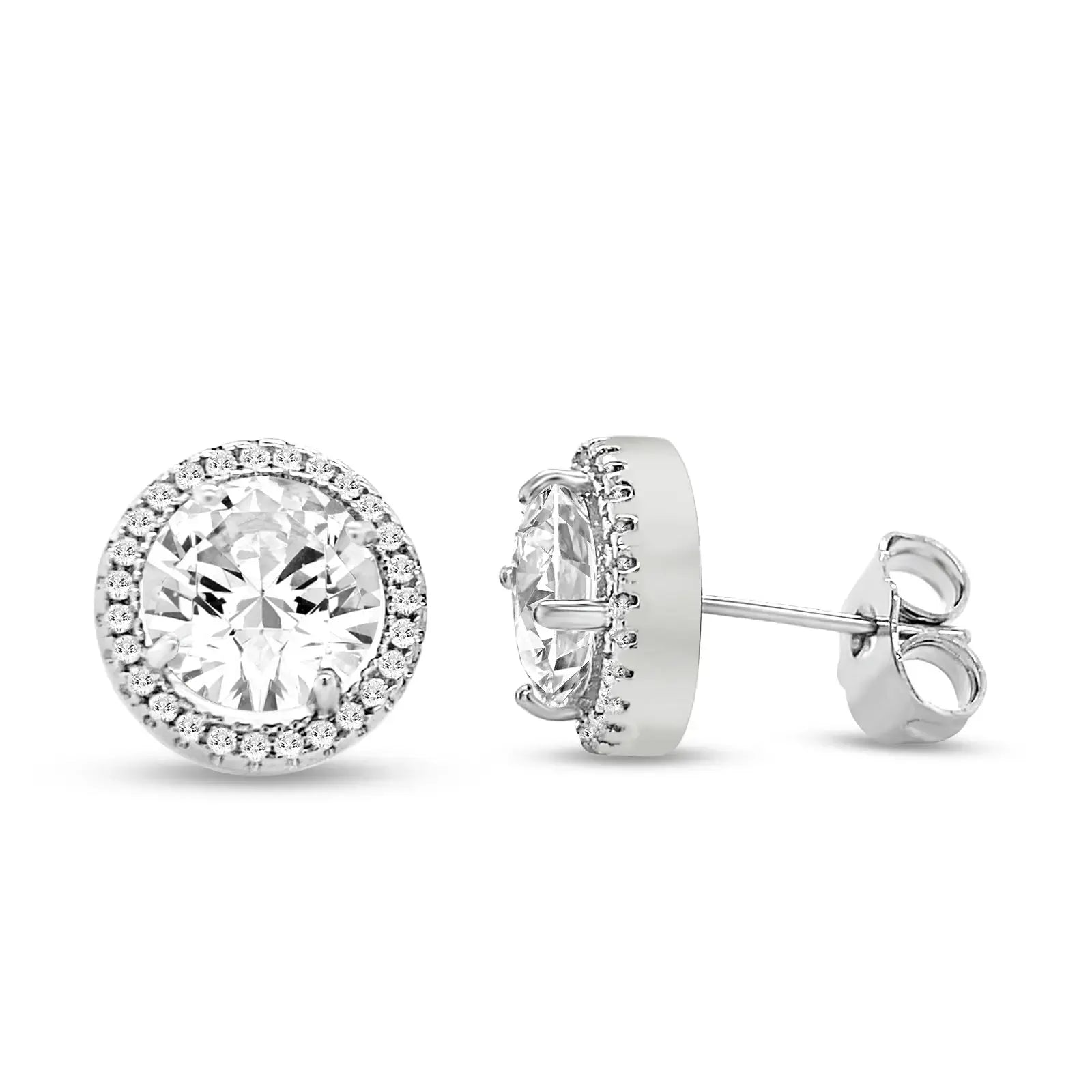 5 Carat Halo Studs by AZ Essentials
