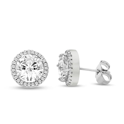5 Carat Halo Studs by AZ Essentials