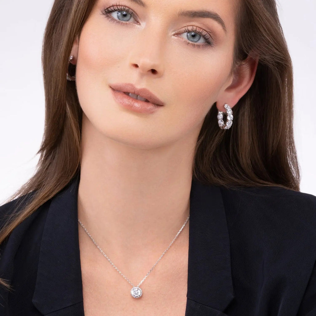5 Carat Inside Out Short Hoops by Kathy Hilton