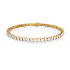 5 Carat Straight Line Tennis Bracelet in Gold