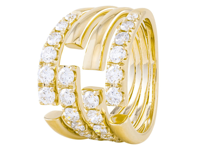 Diamond Ring - 14 KT Yellow Gold