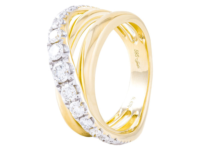 Diamond Ring - 14 KT Yellow Gold