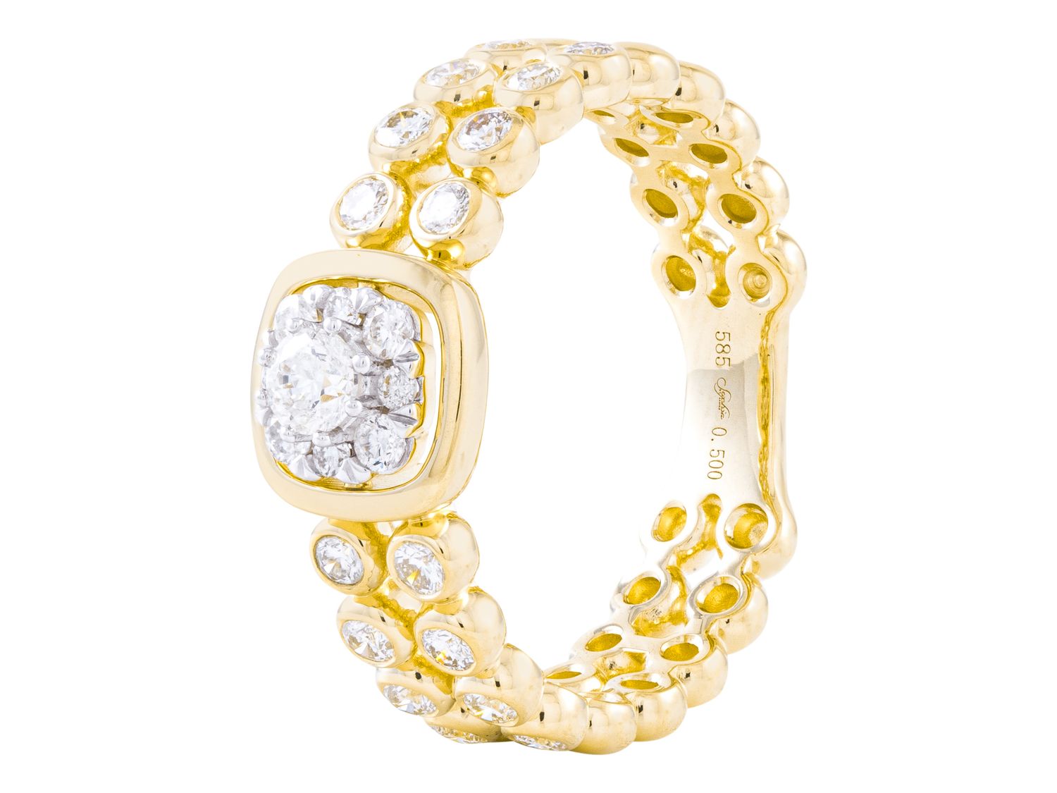 Diamond Ring - 14 KT Yellow Gold