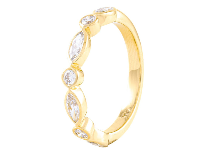 Diamond Band - 18 KT Yellow Gold