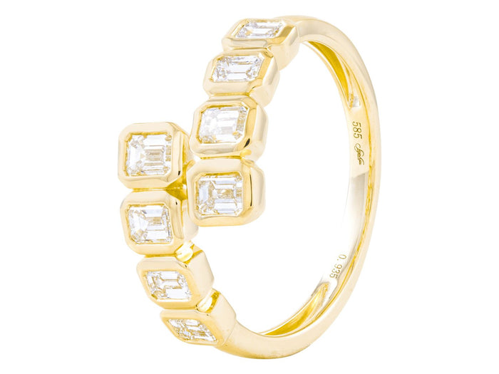 Diamond Band - 14 KT Yellow Gold