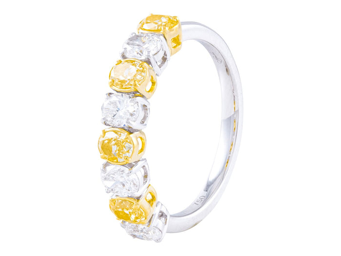 Diamond Band - 18 KT White and Yellow Gold