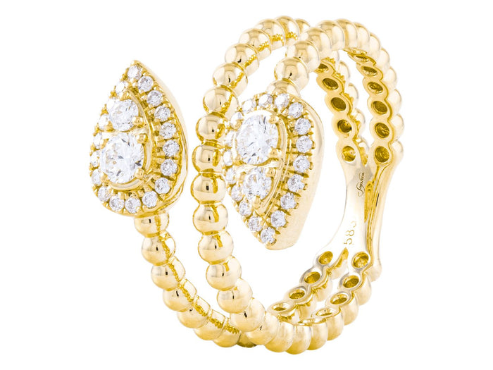 Diamond Ring - 14 KT Yellow Gold