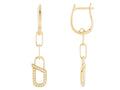 Diamond Earrings - 14 KT Yellow Gold