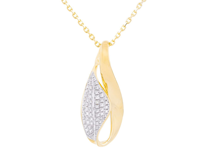 Diamond Necklace - 14 KT Yellow Gold