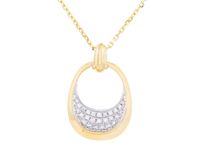 Diamond Necklace - 14 KT Yellow Gold